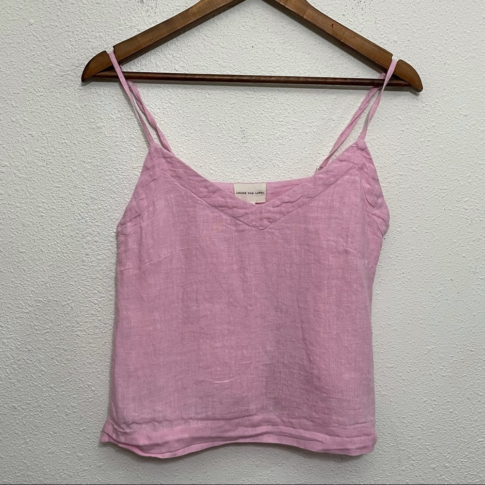Laude the Label Linen Pink Tank Top Shirt XS